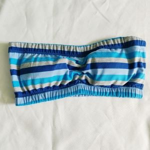 BLUE GRAY  STRIPED BANDEAU MEDIUM